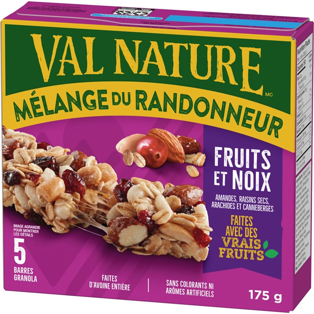 Chewy Trail Mix Granola Bars, Fruit and Nut, 5 ct