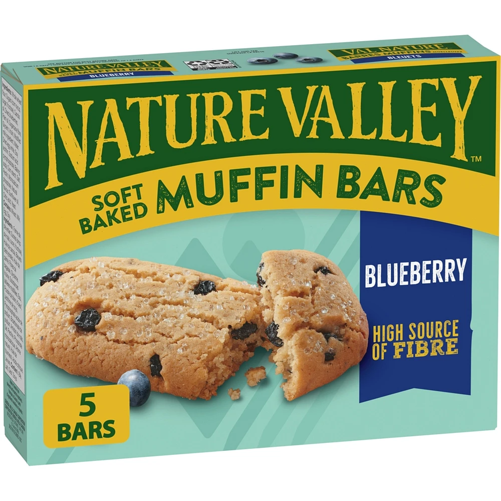 Soft-Baked Muffin Bars, Blueberry, Snack Bars, 5 ct