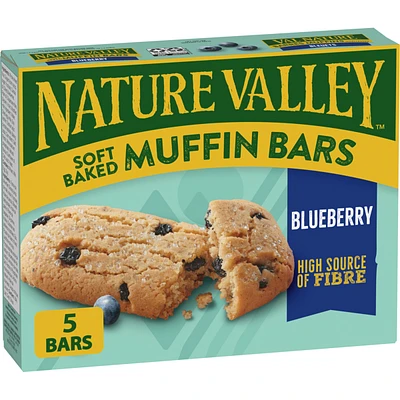 Soft-Baked Muffin Bars, Blueberry, Snack Bars, 5 ct