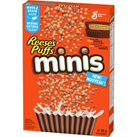 Reese's Puffs Minis Breakfast Cereal, Peanut Butter Chocolate, Whole Grains