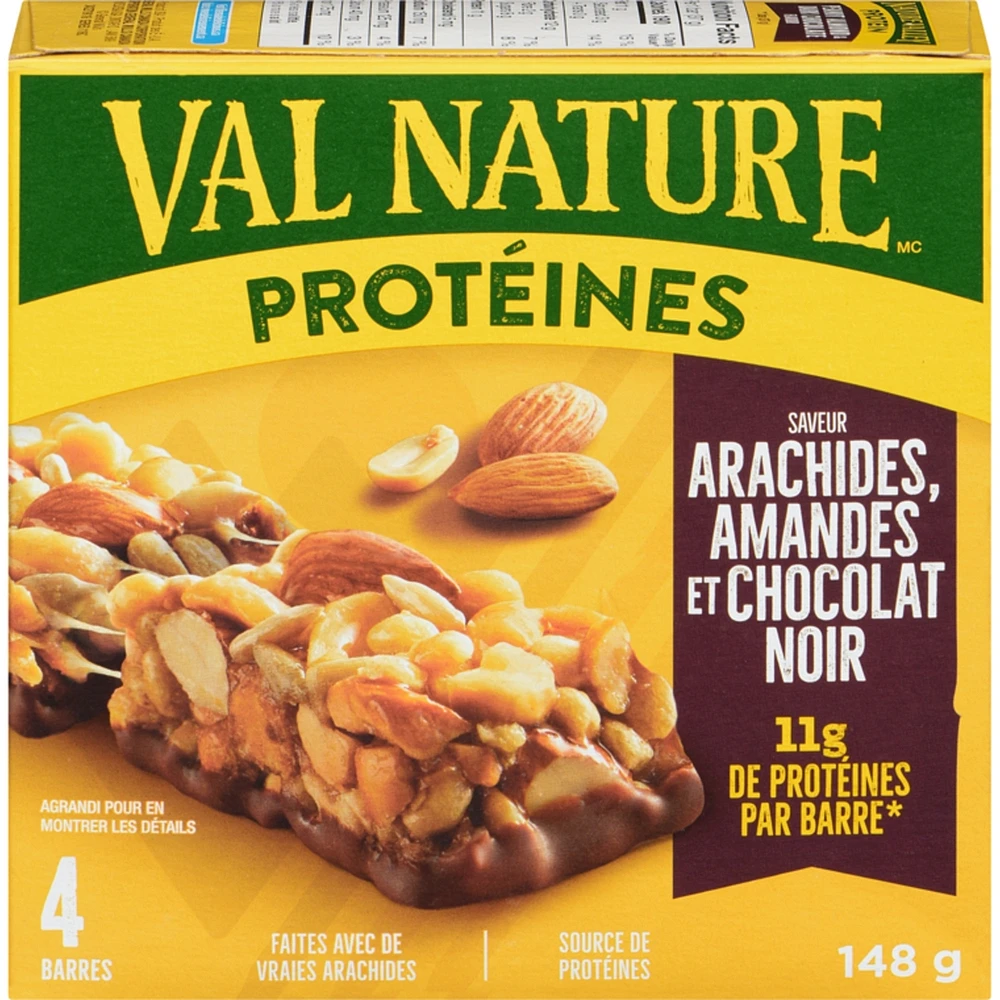 Protein Granola Bars, Peanut Almond and Dark Chocolate, 4 ct