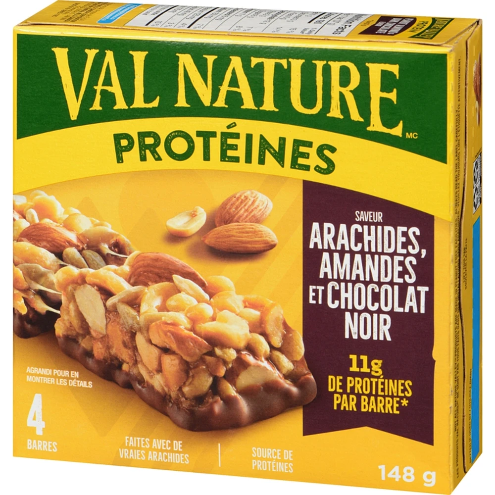 Protein Granola Bars, Peanut Almond and Dark Chocolate, 4 ct