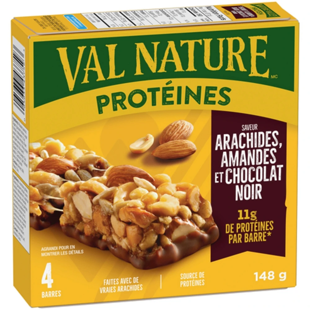 Protein Granola Bars, Peanut Almond and Dark Chocolate, 4 ct