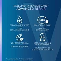 Vaseline Intensive Care Body Lotion deep moisturizer for dry skin Advanced Repair lightly scented with micro-droplets of Vaseline Jelly 600 ml