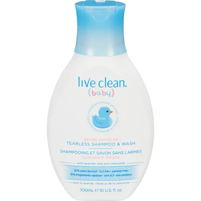 Live Clean Baby Gentle Moisture Tearless Shampoo & Wash