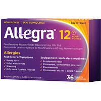12 Hour Allergy Relief Tablets, 60 mg