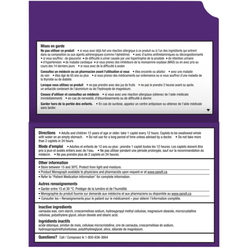 Allegra®-D Tablets, Non-Drowsy Allergy Relief, Allergy + Congestion Relief, Age 12 Years+