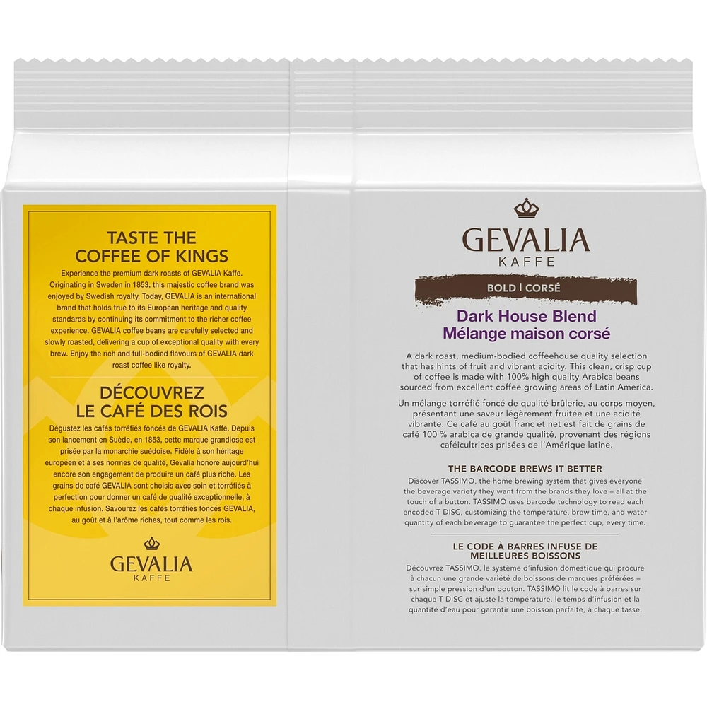 Gevalia Dark Roast Coffee Single Serve T-Discs