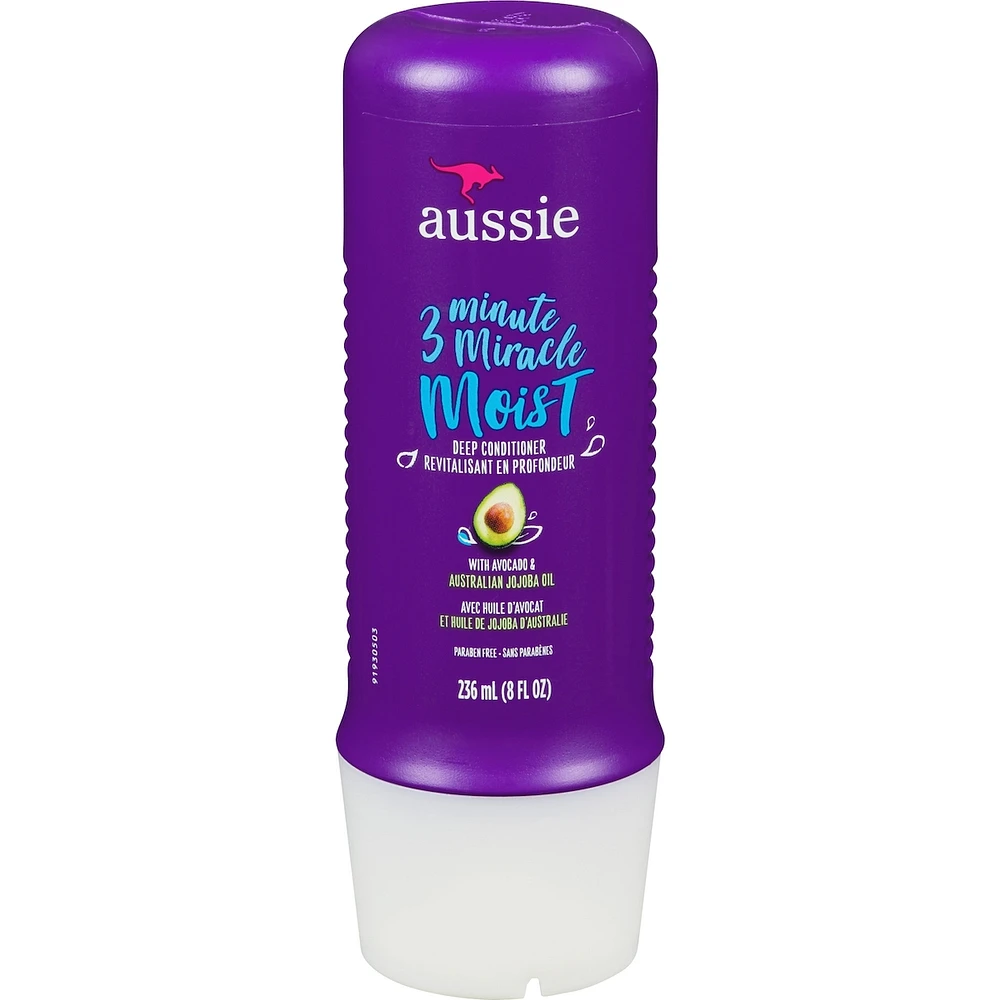Dry Hair Repair - Aussie Paraben-Free Miracle Moist 3 Minute Miracle w/ Avocado, 236 mL