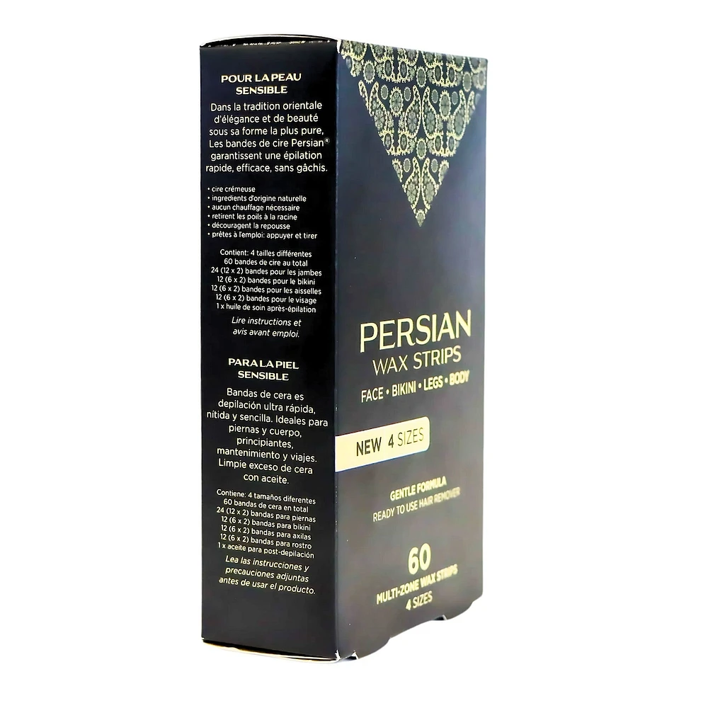 Persian Multi-Zone Wax Strips 4 sizes 60pc