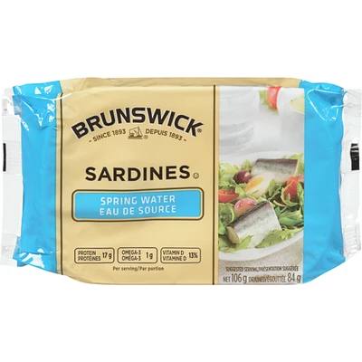 Sardines dans de l’eau de source