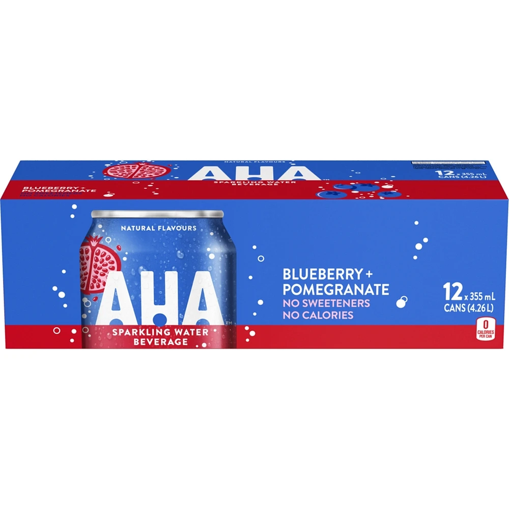 Blueberry + Pomegranate Sparkling Water, 12 pack