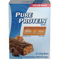 Pure Protein Bars, Chocolate Peanut Butter, Gluten Free Snack Bars