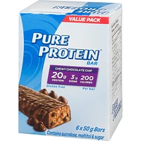 Pure Protein Bars, Chewy Chocolate Chip, Gluten Free Snack Bar