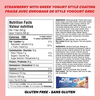 Pure Protein Bars, Strawberry with Greek Yogurt Style Coating,Gluten Free Snack Bar