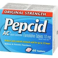 Original Strength, Acid Reducer and Antacid for Heartburn 60 ea