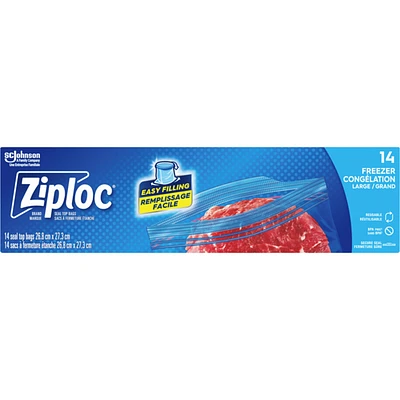 Large Freezer Bags with Stay Open Technology