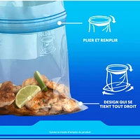 Large Freezer Bags with Stay Open Technology
