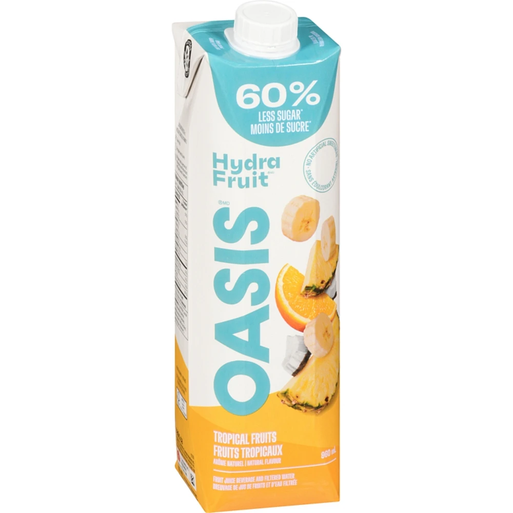 Breuvage de jus de fruits et d'eau filtrée fruits tropicaux