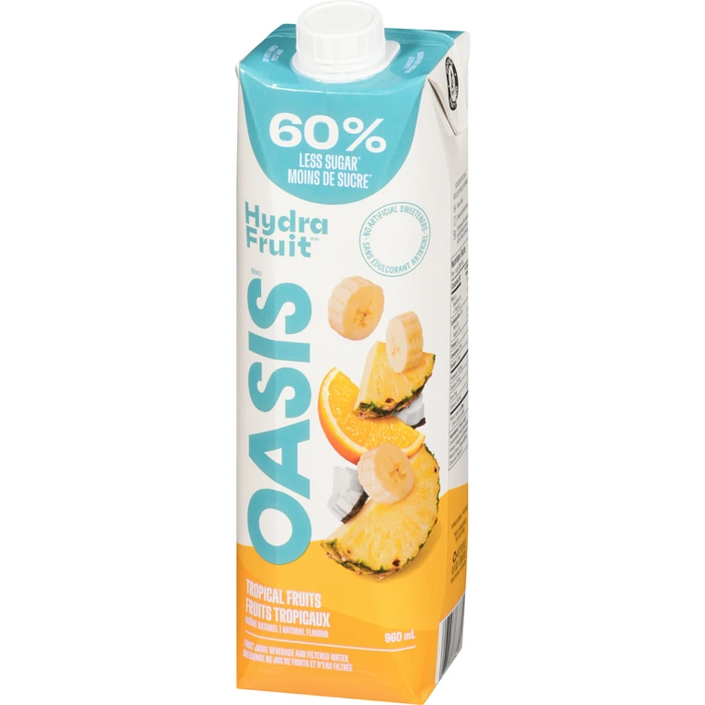 Breuvage de jus de fruits et d'eau filtrée fruits tropicaux