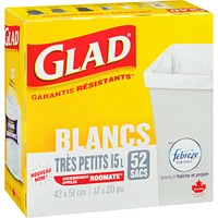 Kitchen Catchers White Garbage Bags - X-Small 15 Litres - Febreze Fresh Clean Scent
