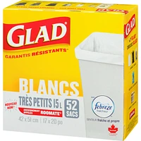 Kitchen Catchers White Garbage Bags - X-Small 15 Litres - Febreze Fresh Clean Scent