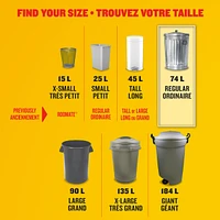 Black Garbage Bags - Regular 74 Litres