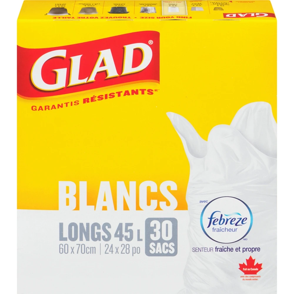 Bags White Tall 45 L