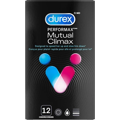 Durex Mutal Climax Condoms, Ribbed & Dotted Condoms with Delay Gel