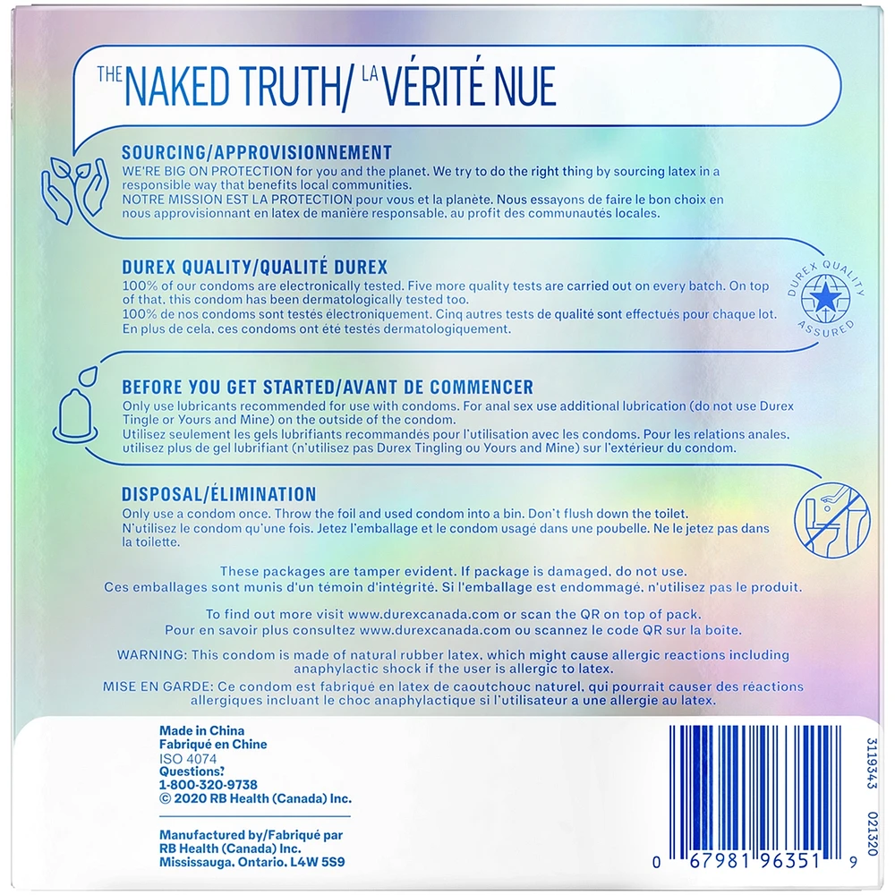 Durex Invisible Extra Thin, Extra Sensitive Condoms