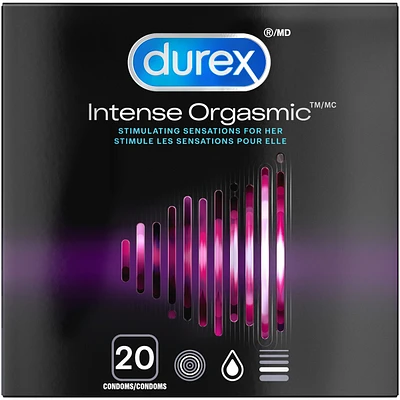 Durex Intense Orgasmic Condoms Ribbed and Dotted