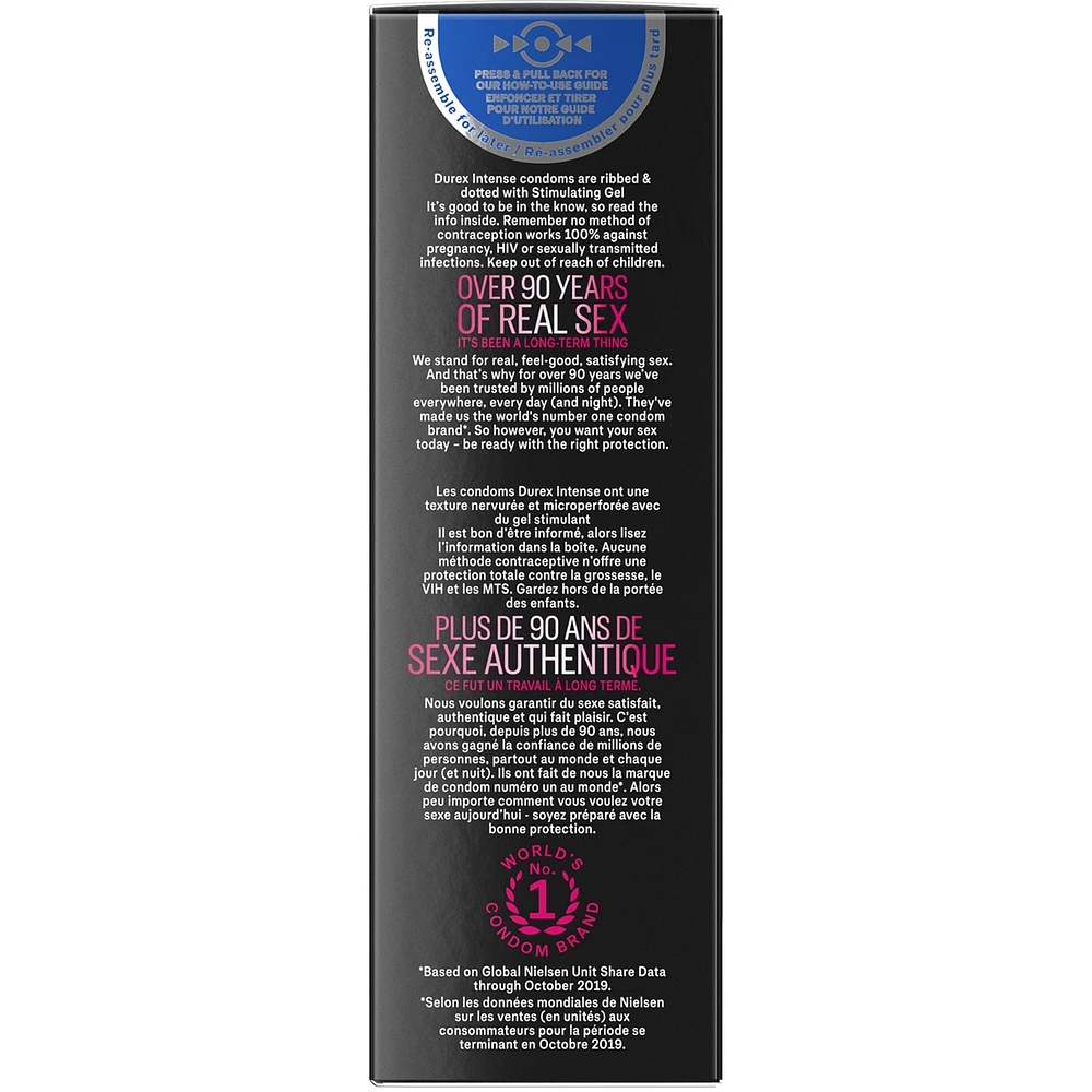 Durex Intense Orgasmic Condoms Ribbed and Dotted