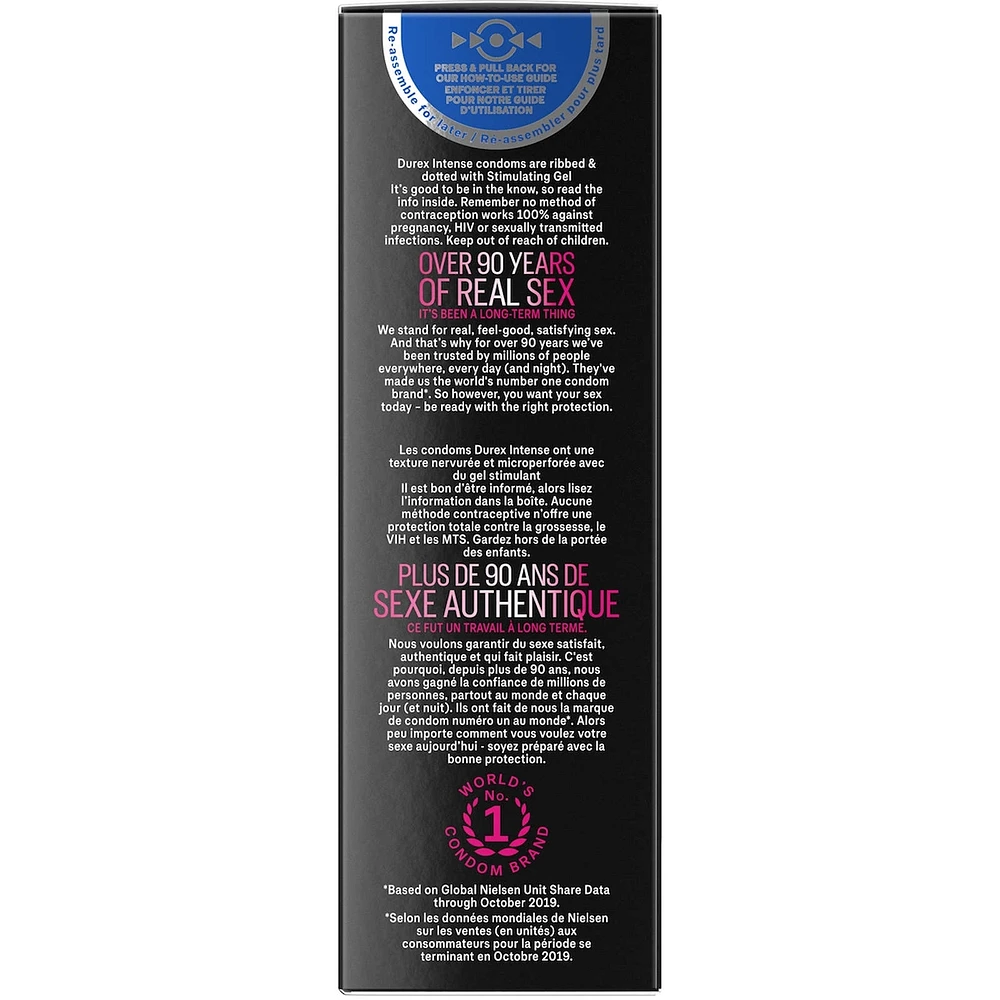 Durex Intense Orgasmic Condoms Ribbed and Dotted