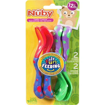Nuby™ 4 Pc.Fork & Spoon Set