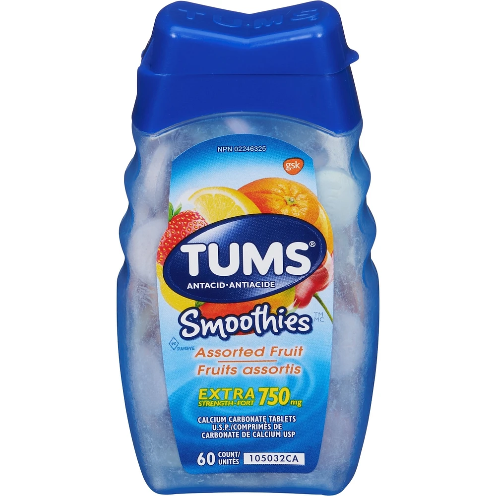 Tums Extra Strength Smoothie Assorted Fruit