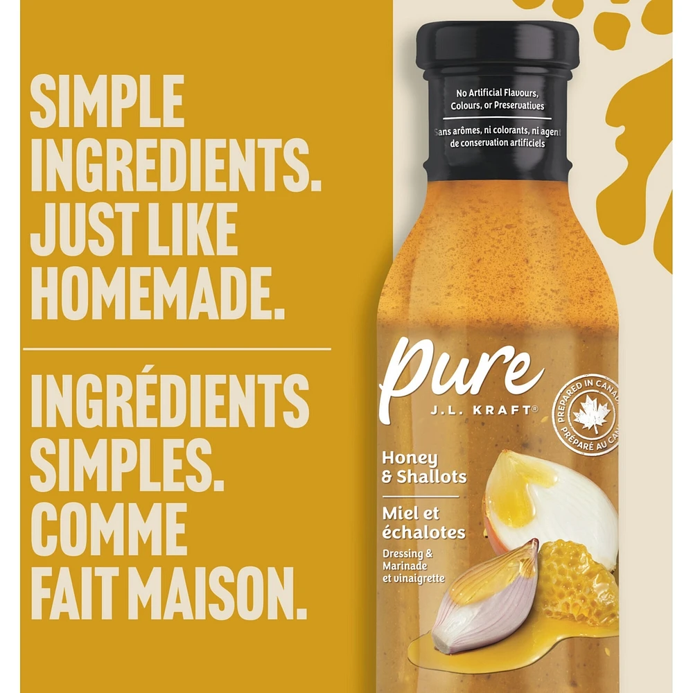 Vinaigrette Et Marinade Au Miel Et Échalotes Pure J.L. Kraft, Bouteille