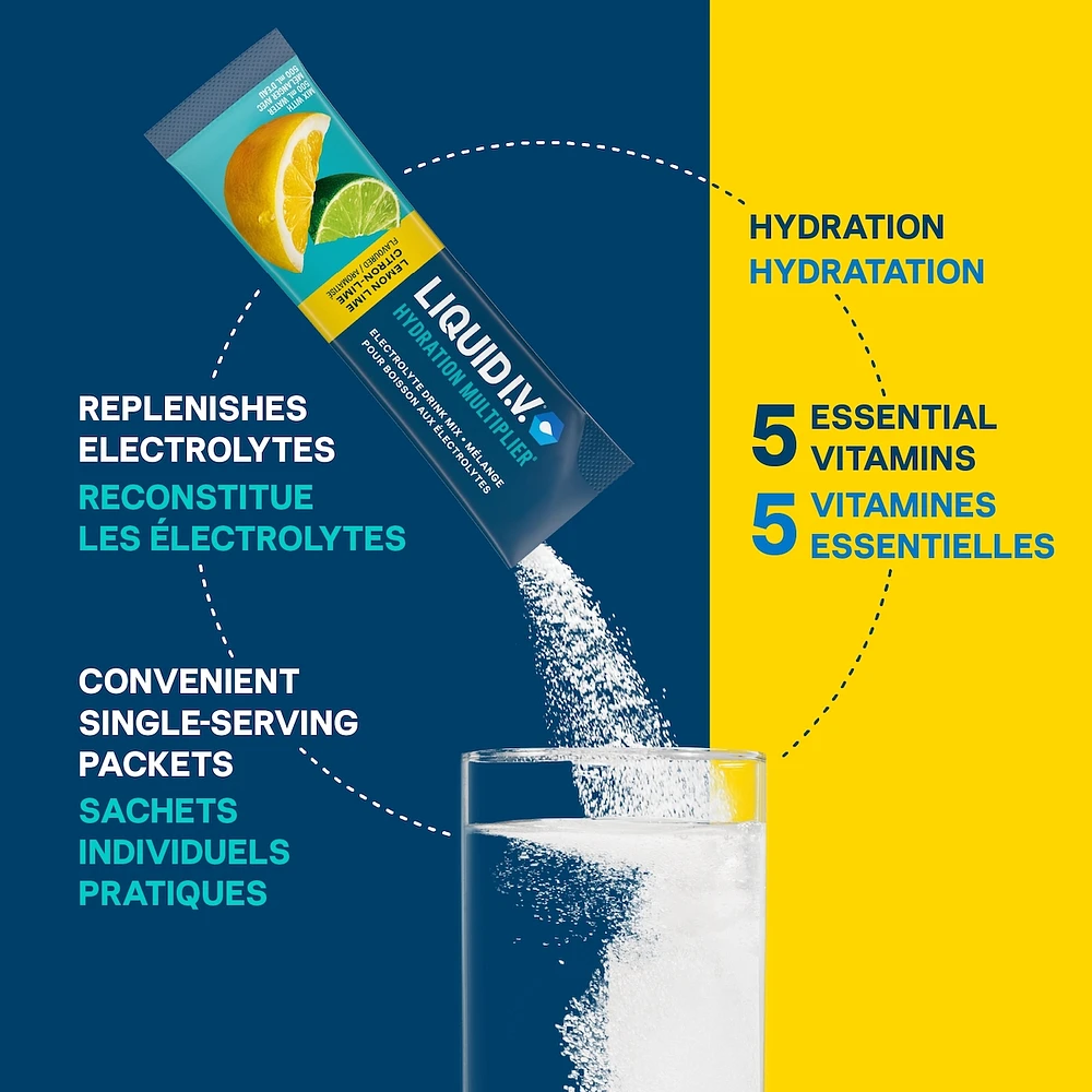 Liquid IV Electrolyte Drink Mix Lemon Lime CT