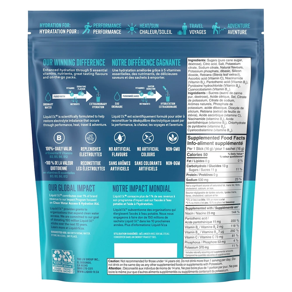 Liquid IV Electrolyte Drink Mix Strawberry CT