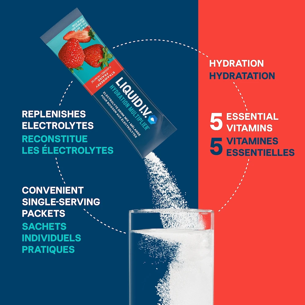 Liquid IV Electrolyte Drink Mix Strawberry CT