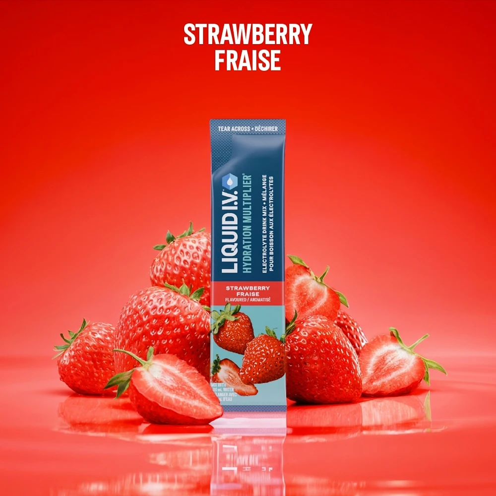 Liquid IV Mélange boisson électrolytes Fraise CT