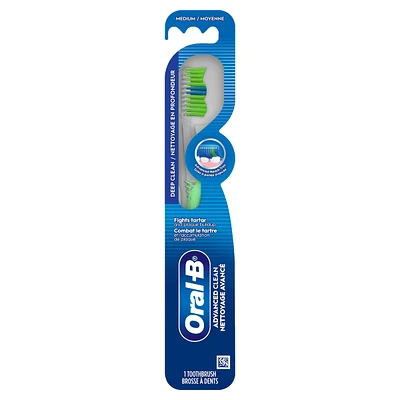 Advanced Clean Toothbrush, Color Changing Bristles, Medium, 1 Count