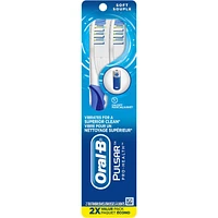 Oral-B Pulsar Pro-Health Battery Powered Toothbrush, Soft, 2 Count