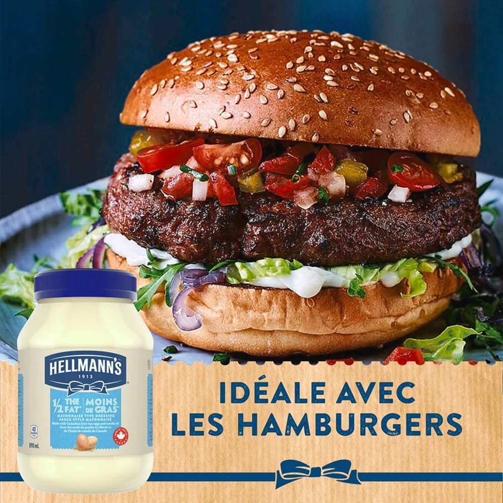 Sauce style mayonnaise légère, ½ moins de gras