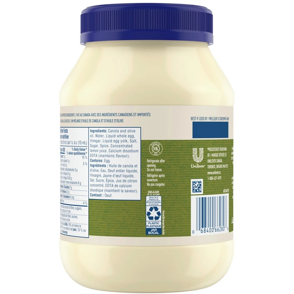 Olive Oil Mayonnaise ideal with fries, burgers and salads