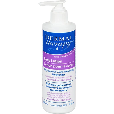 Dermal Therapy Body Lotion, Extra Strength Deep Penetrating Moisturizer, Fragrance Free