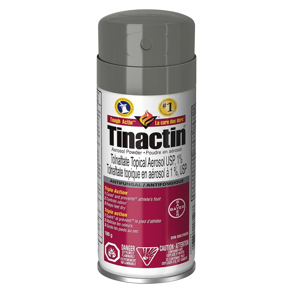 Poudre en aérosol Tinactin, traitement antifongique, 100 g
