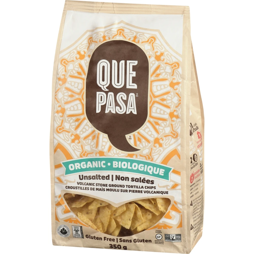 Croustilles de maïs moulu sur pierre volcanique biologique non salées