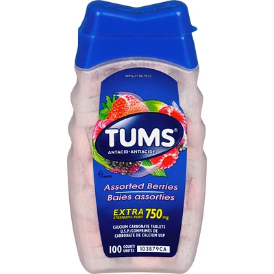 Tums Extra Strength Assorted Berry 100 count