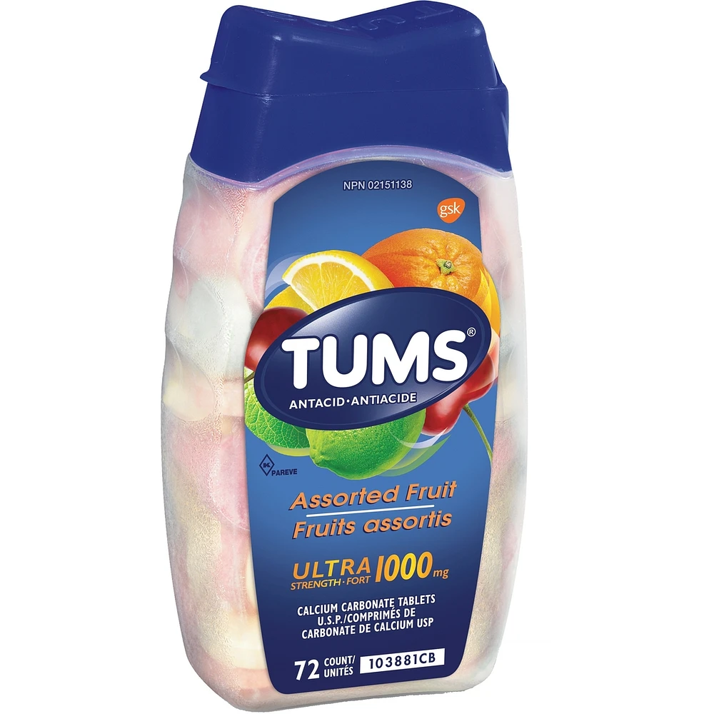 Tums Ultra Assorted Fruit 72 count
