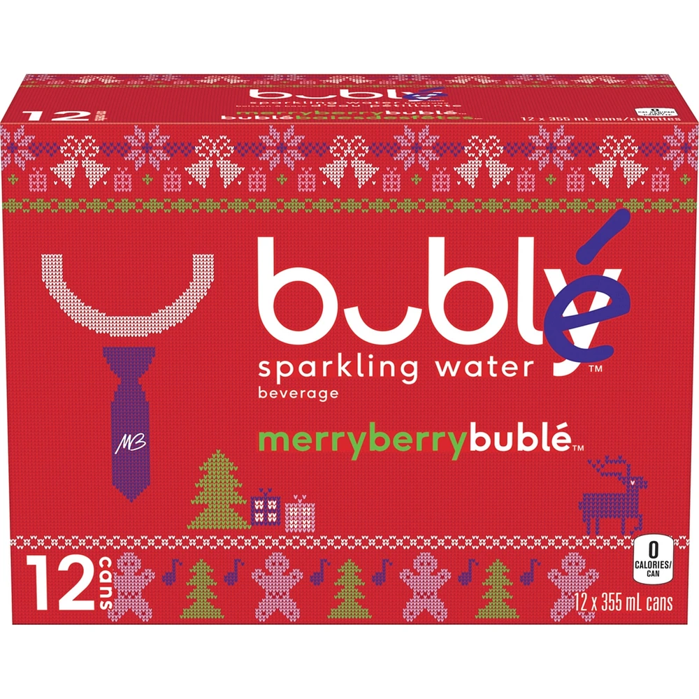 Sparkling Water Beverage Merry Berry Bublé